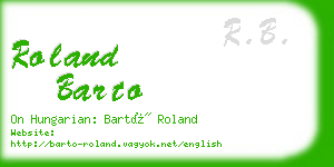 roland barto business card